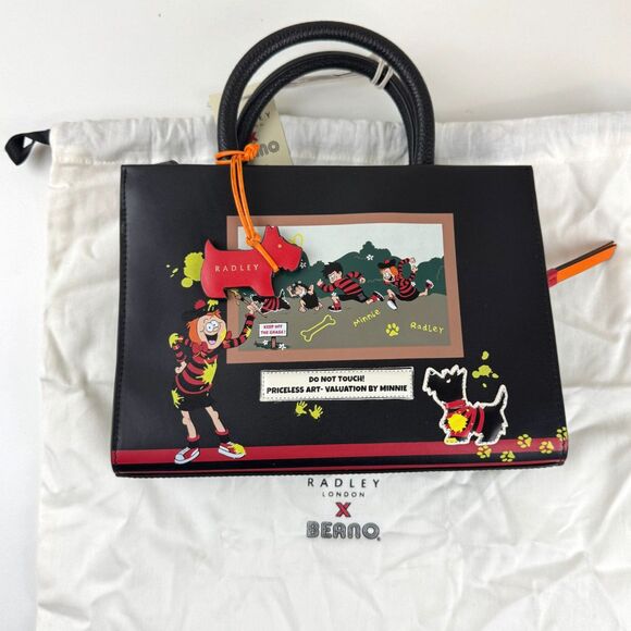 Radley London x BEANO Small Ziptop Grab Bag Minnie 70th Anniversary Celebration - Picture 6 of 15